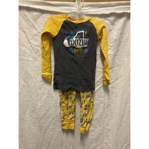 Boys Wondernation Pj Pajama Set 5t Toddler 2 Piece Long Sleeve Cotton Excuvator